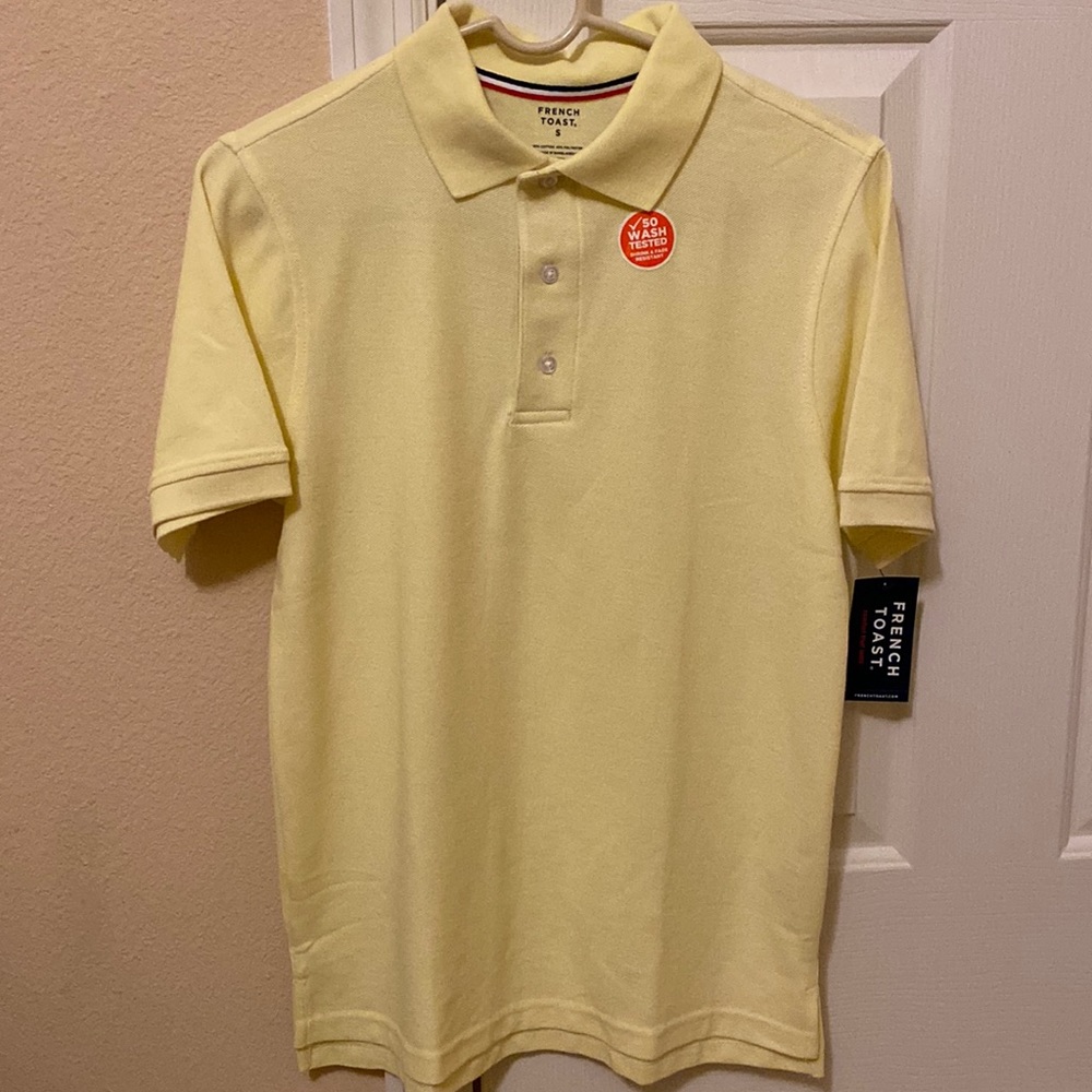 French Toast Polo Shirt Size Small Great for School Uniform Yellow.